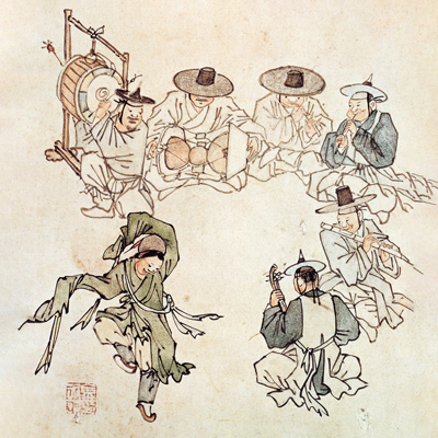 김홍도 / 무동 액자