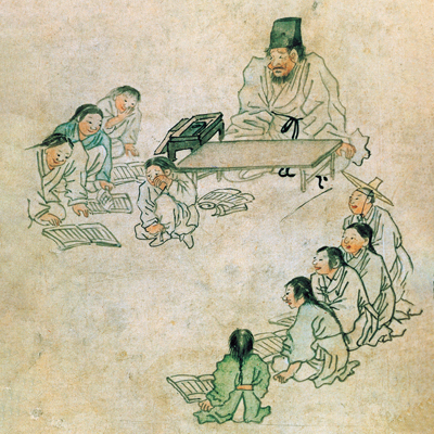 김홍도 / 서당 액자