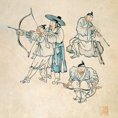 김홍도 / 활쏘기 액자