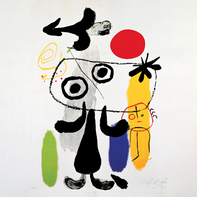 Figur Gegen Rote Sonne II 액자