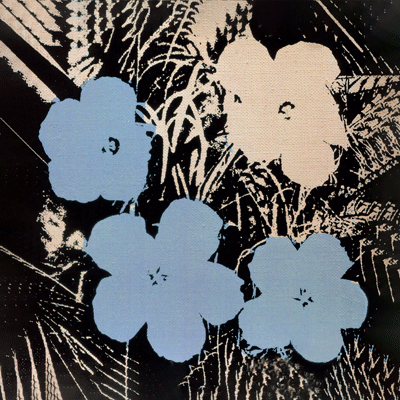 앤디 워홀 / Flowers(Blue and Ivory) 액자