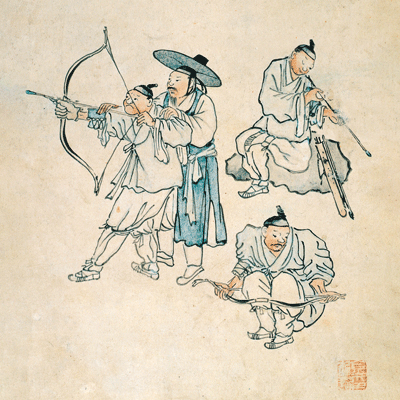 김홍도 / 활쏘기 액자