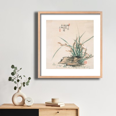 동양화 김응원 / 난초 식물 장식과 함께 어울리는 명화액자 인테리어 이미지