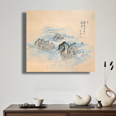 동양화 김홍도 / 창해낭구(滄海浪鷗) 차분한 실내 분위기를 살리는 명화액자 공간 이미지