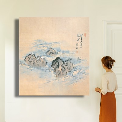 동양화 김홍도 / 창해낭구(滄海浪鷗) 인물과 공간감을 함께 보여주는 명화액자 연출 이미지