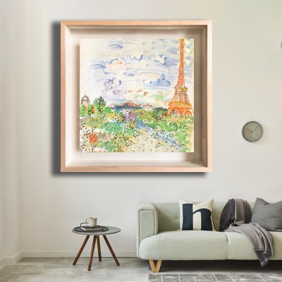 라울 뒤피 에펠탑 (The Eiffel Tower) 밝은 거실 벽면에 어울리는 명화액자 인테리어 이미지