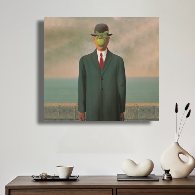 르네 마그리트 The Son of Man 차분한 실내 분위기를 살리는 명화액자 공간 이미지