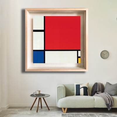 피에트 몬드리안  Composition with Red Blue Yellow 밝은 거실 벽면에 어울리는 명화액자 인테리어 이미지