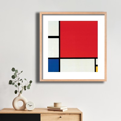 피에트 몬드리안  Composition with Red Blue Yellow 식물 장식과 함께 어울리는 명화액자 인테리어 이미지