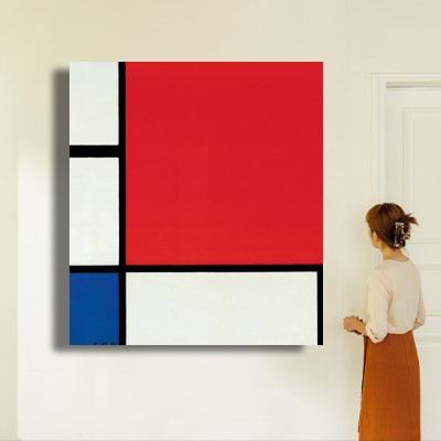 피에트 몬드리안  Composition with Red Blue Yellow 인물과 공간감을 함께 보여주는 명화액자 연출 이미지
