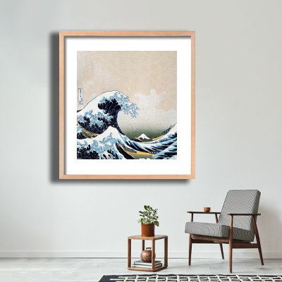 가쓰시카 호쿠사이 파도 그림 액자 테이블 소품과 조화되는 명화액자 공간 연출 이미지