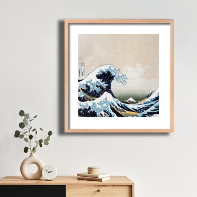 가쓰시카 호쿠사이 파도 그림 액자 식물 장식과 함께 어울리는 명화액자 인테리어 이미지