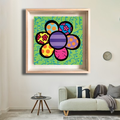 로메로 브리토 01Flower Power 밝은 거실 벽면에 어울리는 명화액자 인테리어 이미지
