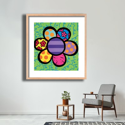 로메로 브리토 01Flower Power 테이블 소품과 조화되는 명화액자 공간 연출 이미지
