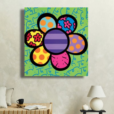 로메로 브리토 01Flower Power 소파가 있는 거실 공간에 어울리는 명화액자 이미지