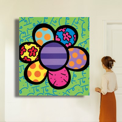 로메로 브리토 01Flower Power 인물과 공간감을 함께 보여주는 명화액자 연출 이미지