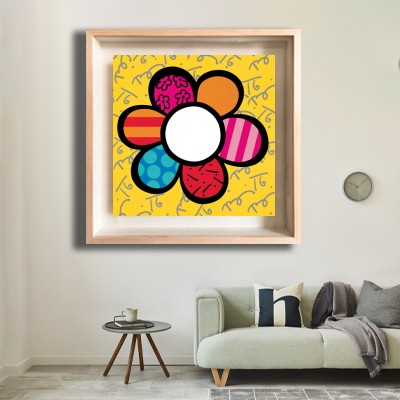 로메로 브리토 02Flower Power 밝은 거실 벽면에 어울리는 명화액자 인테리어 이미지