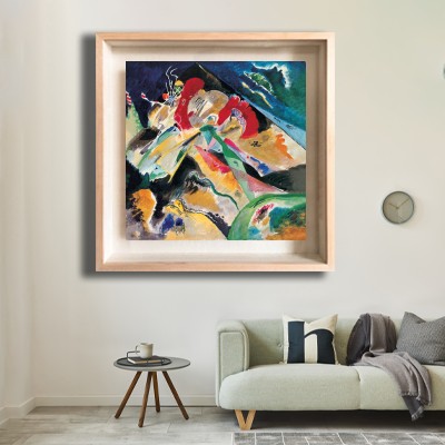 바실리 칸딘스키 컬러 선 추상 그림 밝은 거실 벽면에 어울리는 명화액자 인테리어 이미지