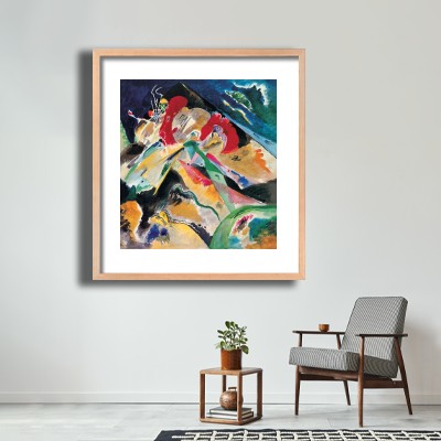 바실리 칸딘스키 컬러 선 추상 그림 테이블 소품과 조화되는 명화액자 공간 연출 이미지