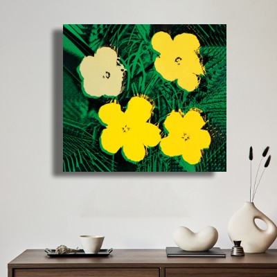 앤디 워홀 Flowers(Yellow) 차분한 실내 분위기를 살리는 명화액자 공간 이미지