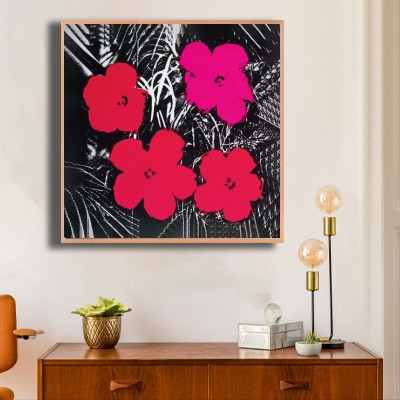 인테리어액자  Flowers(Red and Pink) 거실-주방 제작 [태시스템액자]