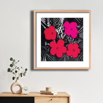앤디 워홀  Flowers(Red and Pink) 식물 장식과 함께 어울리는 명화액자 인테리어 이미지