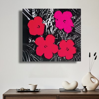 앤디 워홀  Flowers(Red and Pink) 차분한 실내 분위기를 살리는 명화액자 공간 이미지
