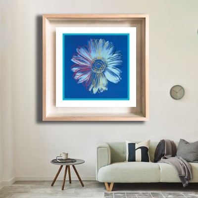 앤디 워홀 Daisy(Blue on Blue) 밝은 거실 벽면에 어울리는 명화액자 인테리어 이미지