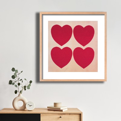 앤디 워홀 Hearts 식물 장식과 함께 어울리는 명화액자 인테리어 이미지