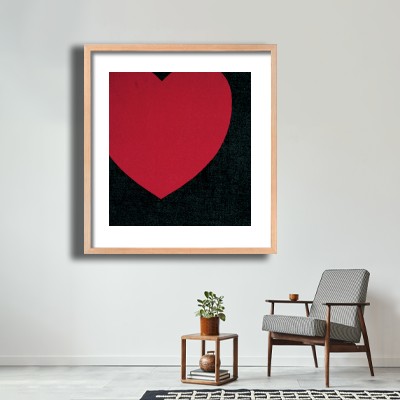 앤디 워홀 Heart 테이블 소품과 조화되는 명화액자 공간 연출 이미지