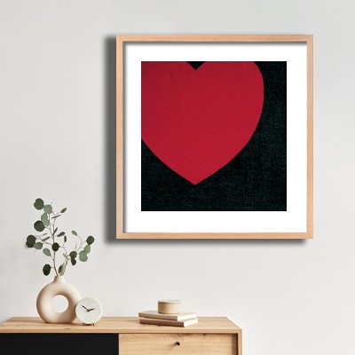 앤디 워홀 Heart 식물 장식과 함께 어울리는 명화액자 인테리어 이미지