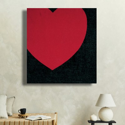 앤디 워홀 Heart 소파가 있는 거실 공간에 어울리는 명화액자 이미지