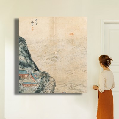 동양화 정선 / 낙산사 인물과 공간감을 함께 보여주는 명화액자 연출 이미지