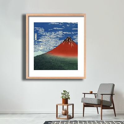 가쓰시카 호쿠사이 후지산 풍경 그림 테이블 소품과 조화되는 명화액자 공간 연출 이미지