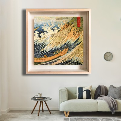 가쓰시카 호쿠사이 일본 바다 풍경 그림 밝은 거실 벽면에 어울리는 명화액자 인테리어 이미지