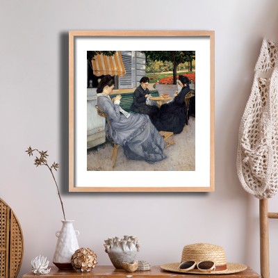 구스타브 칼리보트 정원 속 여인 그림 내추럴한 소품과 함께 꾸민 명화액자 인테리어 이미지