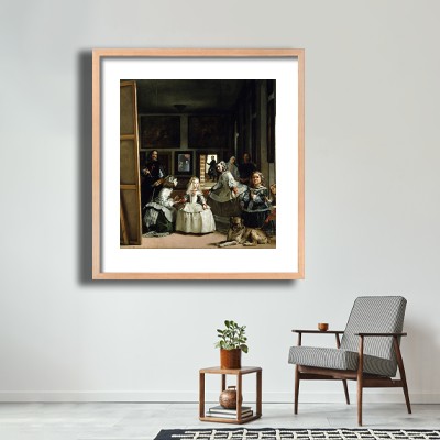 디에고 벨라스케스 시녀들 (Las Meninas) 테이블 소품과 조화되는 명화액자 공간 연출 이미지
