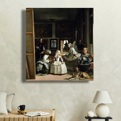 디에고 벨라스케스 시녀들 (Las Meninas) 소파가 있는 거실 공간에 어울리는 명화액자 이미지