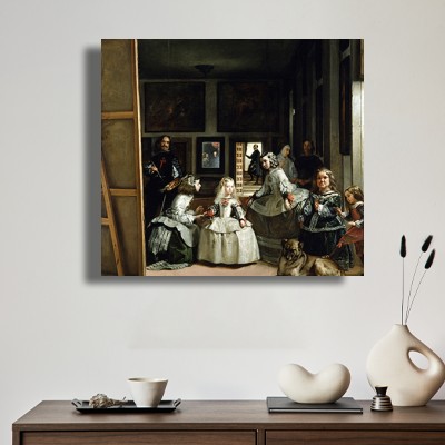 디에고 벨라스케스 시녀들 (Las Meninas) 차분한 실내 분위기를 살리는 명화액자 공간 이미지