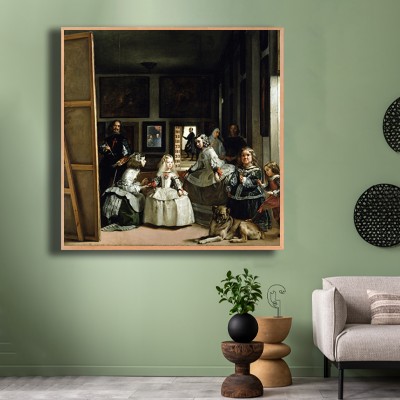 디에고 벨라스케스 시녀들 (Las Meninas) 그린톤 인테리어에 포인트를 주는 명화액자 연출 이미지