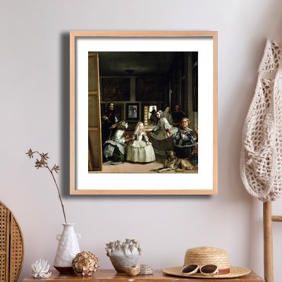 디에고 벨라스케스 시녀들 (Las Meninas) 내추럴한 소품과 함께 꾸민 명화액자 인테리어 이미지