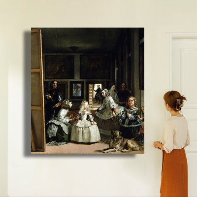 디에고 벨라스케스 시녀들 (Las Meninas) 인물과 공간감을 함께 보여주는 명화액자 연출 이미지